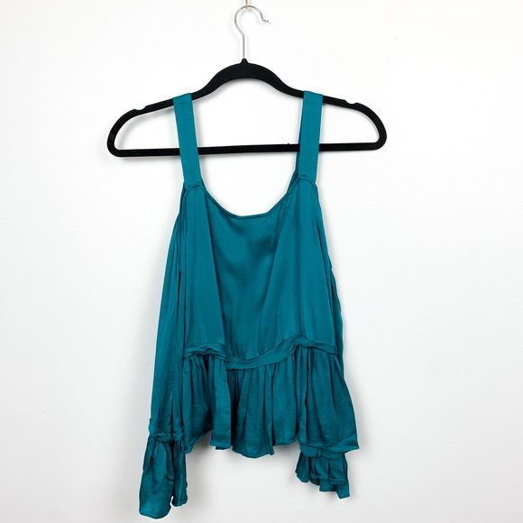 Maeve Beautiful Blue Cold Shoulder Long Sleeve Button-Down Top - Picture 3 of 12